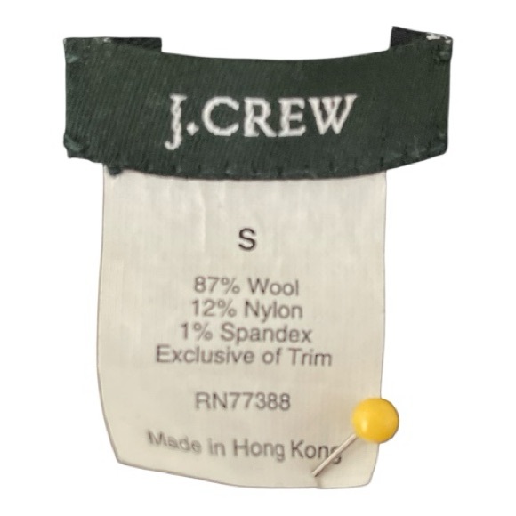 J. Crew dark blue Wool Blend Jacket with Cream Accents - Picture 4 of 4